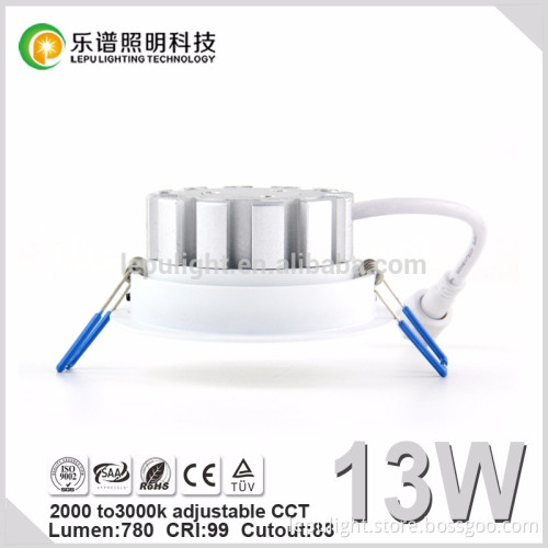 Sunset 2000K-3000K CCT 0-100% Dimmable COB LED downlight